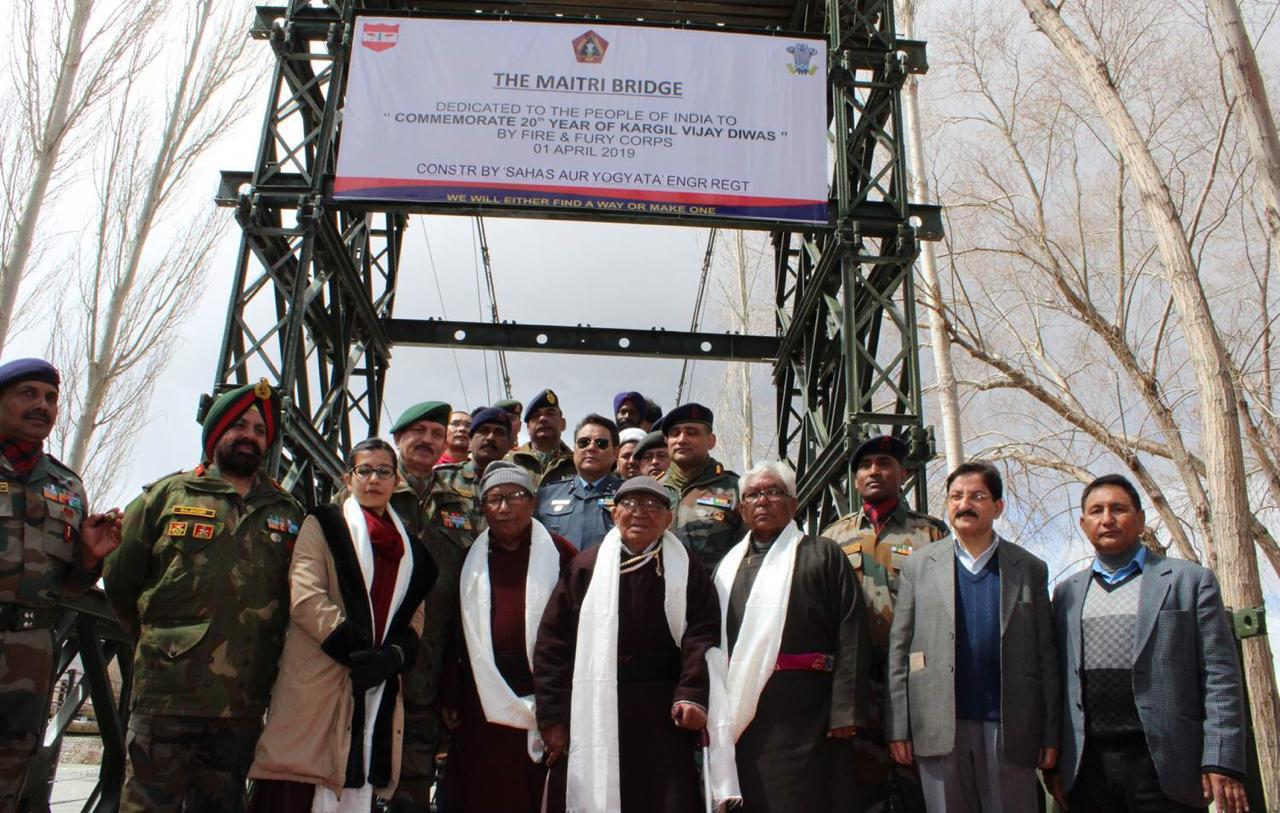 Ladakhi war veteran dedicates  'Maitri' bridge to the people 