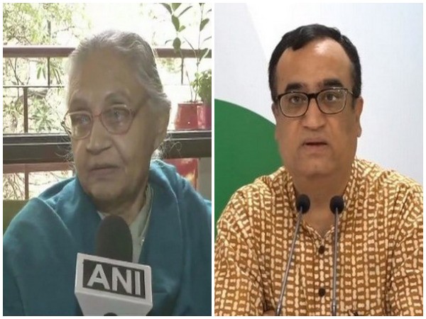 DPCC chief Sheila Dikshit, left, and Congress leader Ajay Maken
