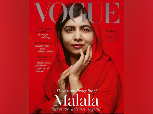 Nobel Laureate Malala Yousafzai features as British Vogue's July cover star (Twitter/Arab News Pakistan)