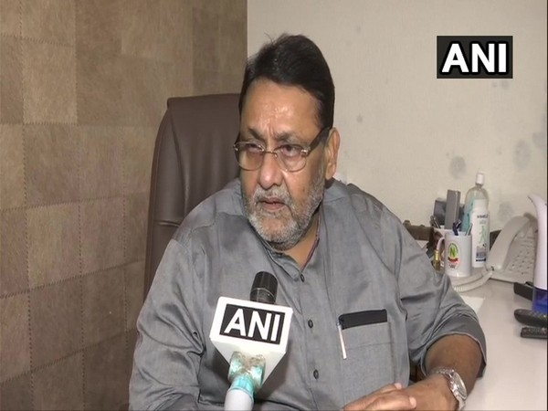 NCP leader Nawab Malik speaking to ANI on Monday in Mumbai