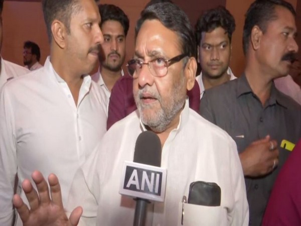 NCP spokesperson Nawab Malik speaking to ANI in Mumbai on Sunday. Photo/ANI