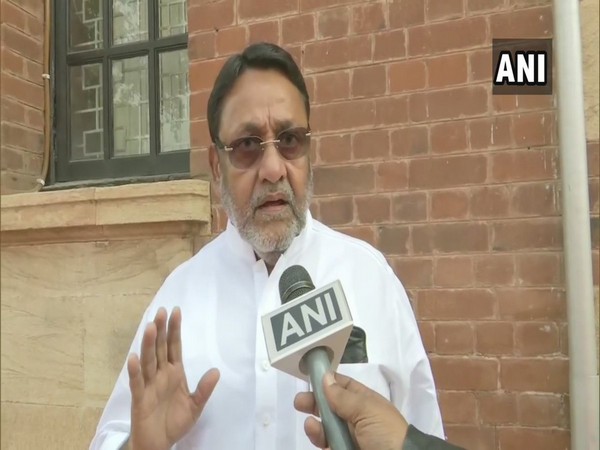 senior NCP leader Nawab Malik talking to ANI in Nagpur, Maharashtra on Wednesday. Photo/ANI