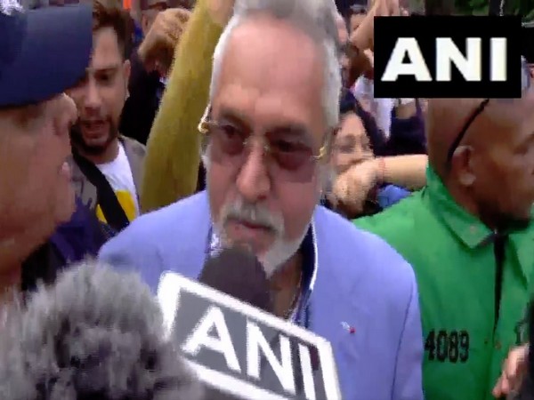 Absconding liquor baron Vijay Mallya outside The Oval in London on Sunday.