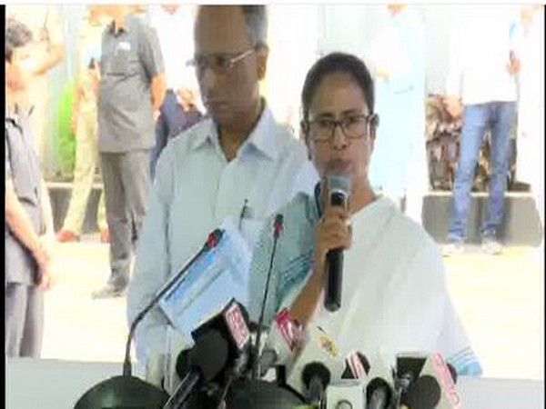 West Bengal CM Mamata Banerjee speaking to reporters in Kolkata on Monday. (ANI/Photo)