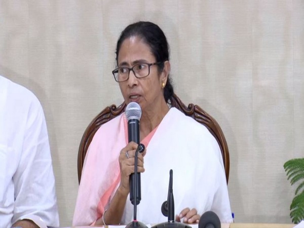 Chief Minister Mamata Banerjee during the press conference on Tuesday. Photo/ANI