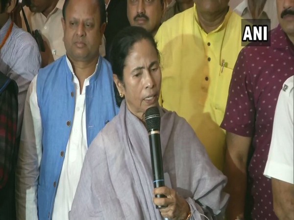 Trinamool Congress chief Mamata Banerjee speaking in Kolkata on Tuesday. (Photo/ANI)