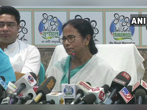 West Bengal Chief Minister Mamata Banerjee speaking to reporters in Kolkata on Wednesday.