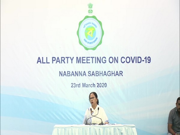 West Bengal Chief Minister Mamata Banerjee holding all-party meeting in Kolkata on Monday. Photo/ANI