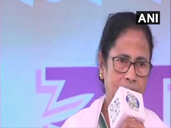West Bengal Chief Minister Mamata Banerjee while addressing an election rally in Jhargram, West Bengal on Monday. Photo/ANI