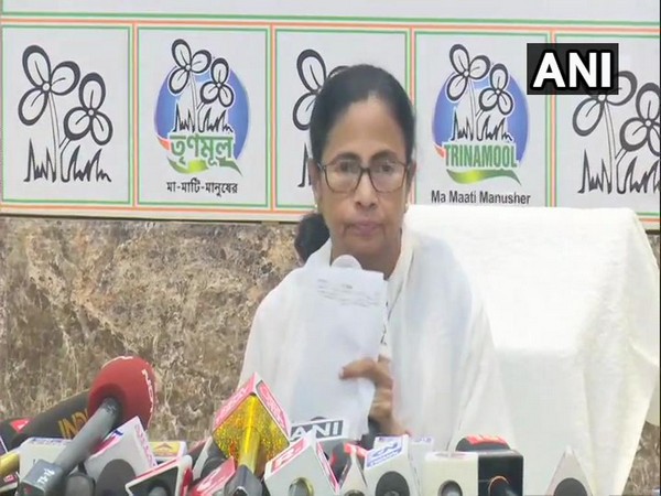 West Bengal Chief Minister Mamata Banerjee at a press conference in Kolkata on Wednesday.