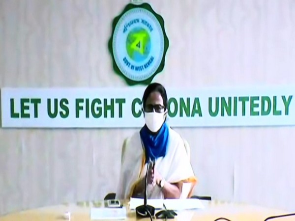 West Bengal Chief Minister Mamata Banerjee speaking at a video conference on Monday. Photo/ANI