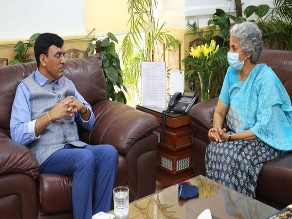 Union Health Minister Mansukh Mandaviya with WHO Chief Scientist Dr Soumya Swaminathan. (Photo/ANI)