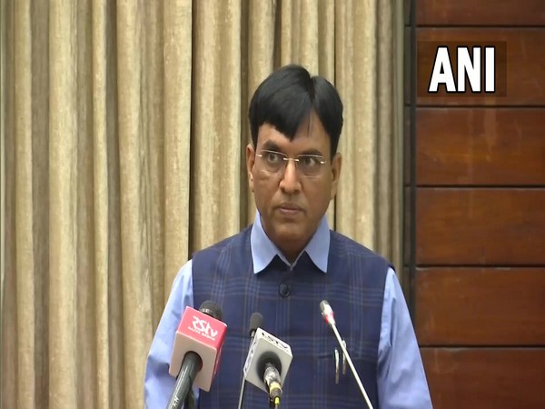 Union Health Minister Mansukh Mandaviya speaking at the Parliament House. (Photo/ANI)