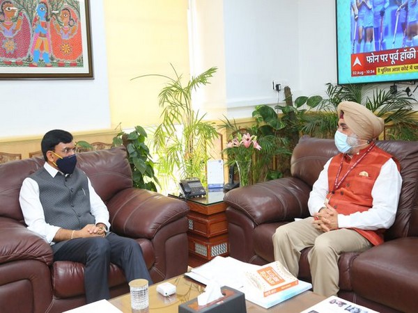 Union Health Minister Mansukh Mandaviya met with the Indian ambassador to the United States Taranjit Singh Sandhu