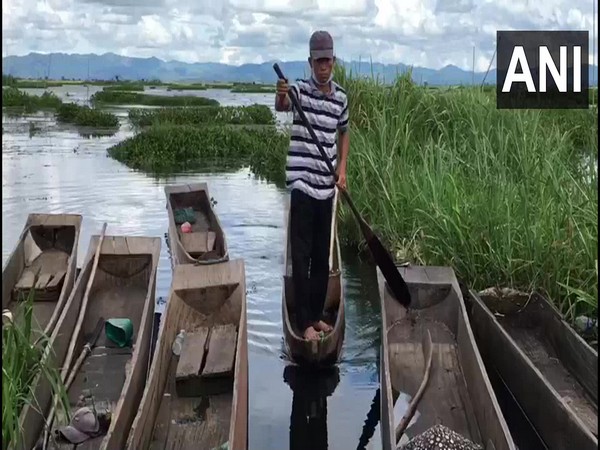 A member of the fishing community from the Champu Khangpok village in Manipur. Photo/ANI