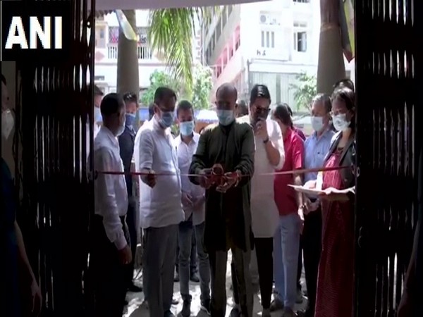 Manipur Chief Minister N Biren Singh inaugurating home delivery supplies management control room in Imphal on Sunday. Photo/ANI