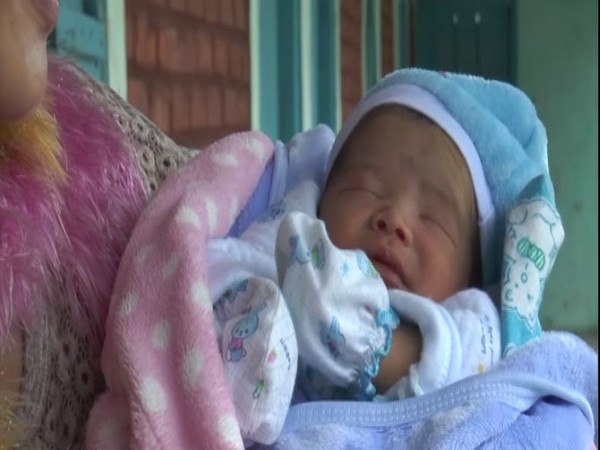 Manipur's first quarantine baby 'Emmanuel Quarantino'. (Photo/ANI)
