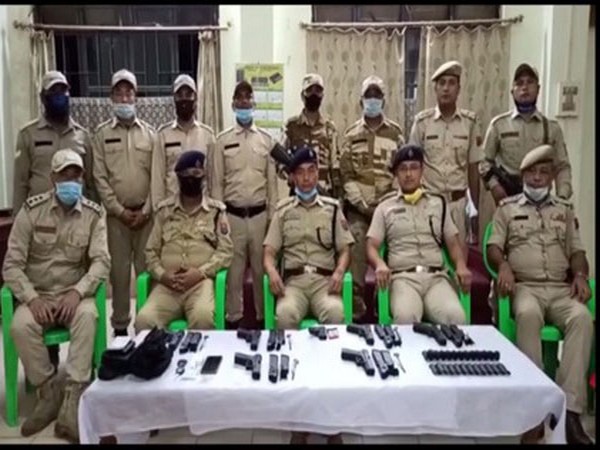 Arms and ammunition seized by police in Manipur