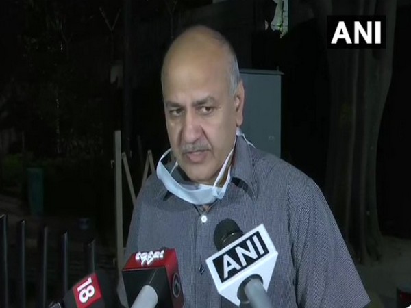 Deputy Chief Minister Manish Sisodia speaking to reporters on Wednesday. Photo/ANI