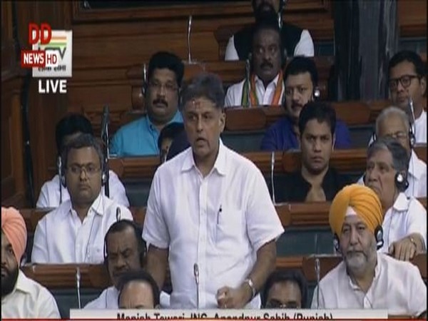 Manish Tewari speaking in Lok Sabha (Source Lok Sabha TV)