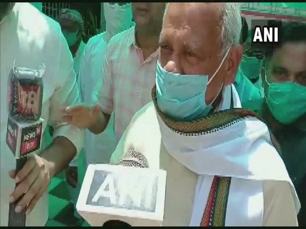 Hindustani Awam Morcha president Jitan Ram Manjhi speaking to the reports on Thursday. (Photo/ANI)