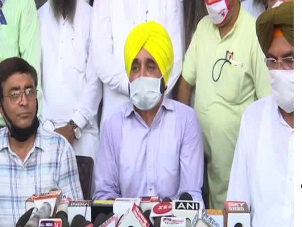 Aam Aadmi Party (AAP) leader Bhagwant Mann during press conference in Arimitsar on Sunday. Photo/ANI