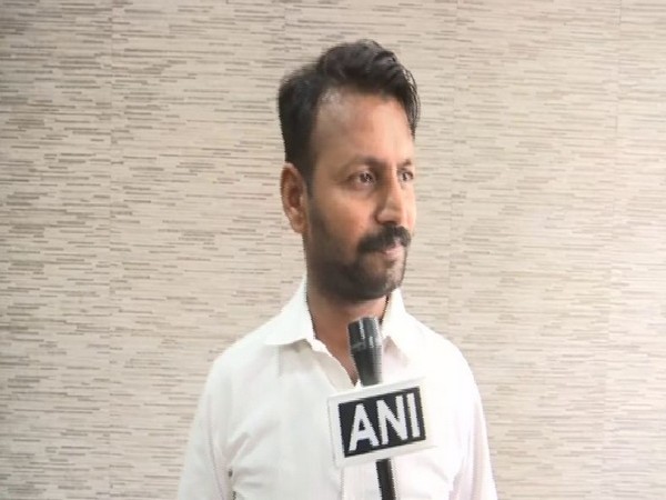 YSRCP leader Manoj Kothari speaking to ANI in Andhra Pradesh on Wednesday. Photo/ANI