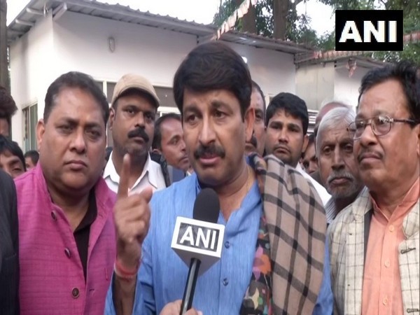 Delhi BJP chief Manoj Tiwari speaking to ANI in New Delhi on Saturday.