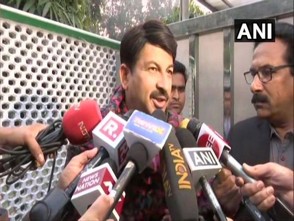 Delhi BJP chief Manoj Tiwari speaking to reporters on Tuesday. (Photo/ANI)