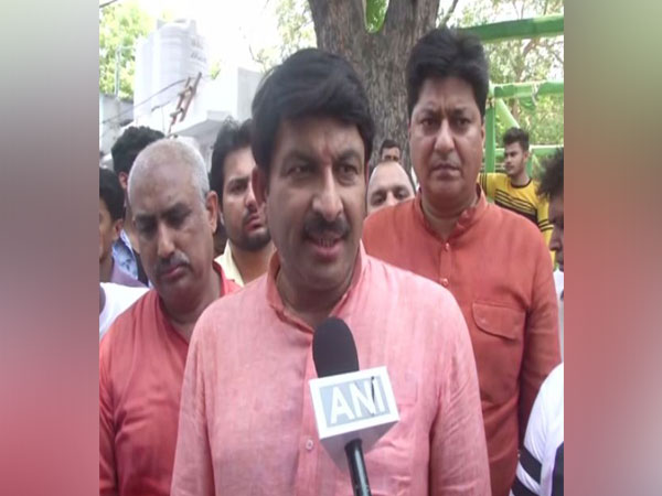 Delhi BJP president Manoj Tiwari speaking to ANI
