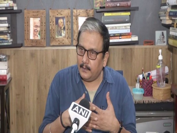 RJD MP Manoj Jha speaking to ANI in New Delhi on Wednesday. (ANI)
