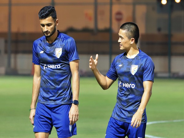 Manvir Singh with Sunil Chhetri. (Photo/ AIFF media)
