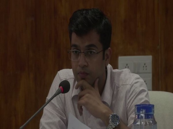 Sub-Collector Snehil Kumar Singh at the special council meeting on Saturday. Photo/ANI