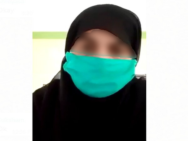 A grab from the victim's video statement