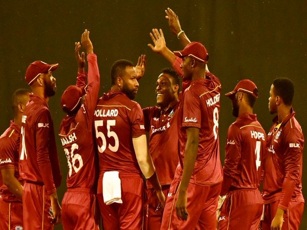 West Indies team celebrating after victory. (Photo/Windies Cricket)