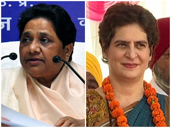 Mayawati (L) and Priyanka Gandhi Vadra (R)