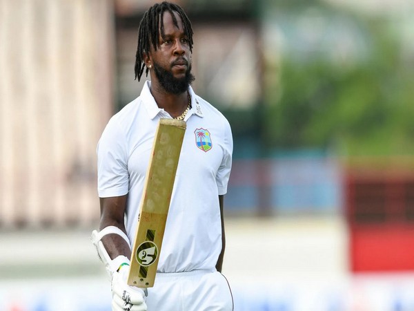 West Indies cricketer Kyle Mayers after scoring a century against Bangladesh (Image: ICC)