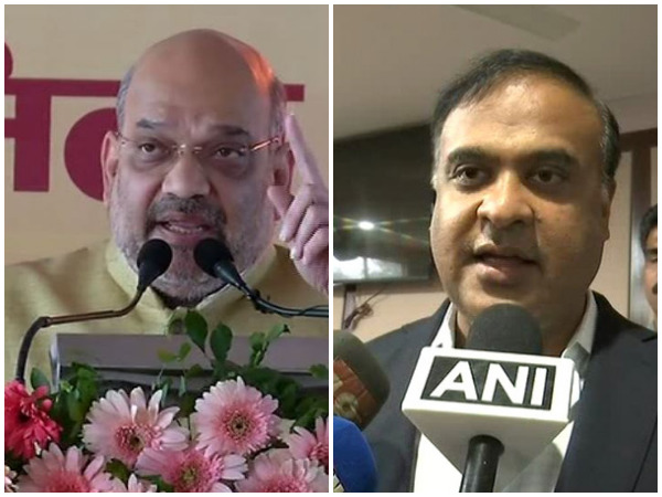 BJP president Amit Shah and Assam Minister Himanta Biswa Sarma