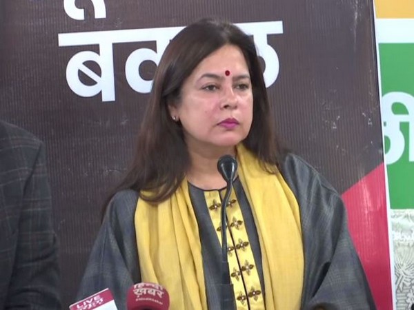 BJP MP Meenakshi Lekhi speaking at a press conference in New Delhi on Saturday. (Photo/ANI)