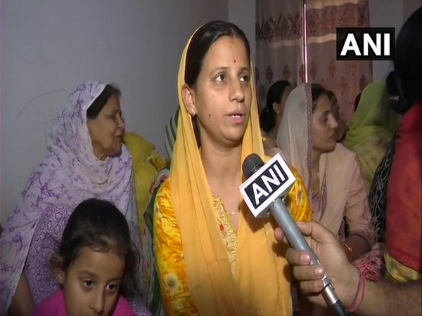 Wife of COBRA jawan Rakeshwar Singh Manhas (Photo/Credit: ANI  Twitter)