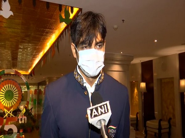 Javelin thrower Subedar Neeraj Chopra speaking to ANI in New Delhi on Sunday (Photo/ANI)