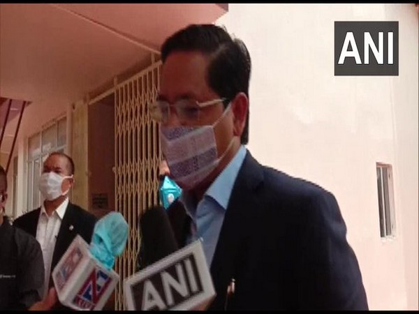 Meghalaya Chief Minister Conrad K Sangma speaking to ANI on Friday. [Photo/ANI]