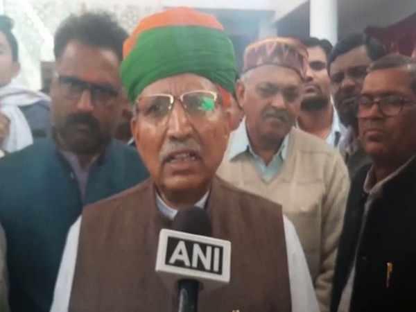 Union Minister Arjun Ram Meghwal speaking to ANI in Bikaner on Sunday. Photo/ANI