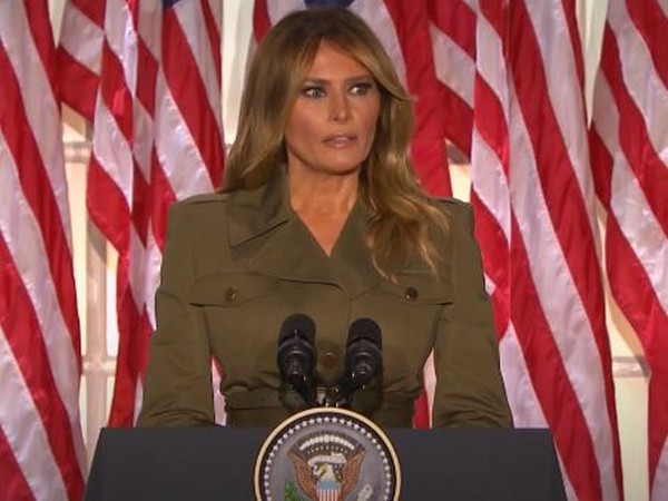 First Lady Melania Trump addressing the convention in Washington