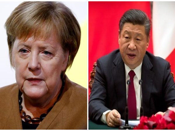 German Chancellor Angela Merkel (L) and Chinese President Xi Jinping (R)