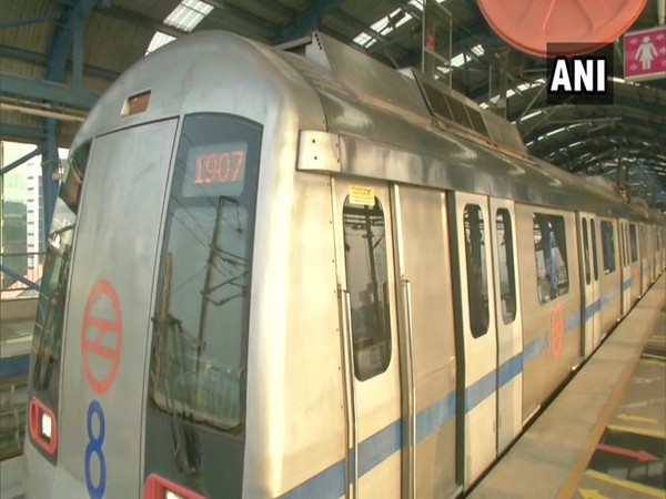 Delhi Metro resumes service on Blue and Pink lines. Photo/ANI