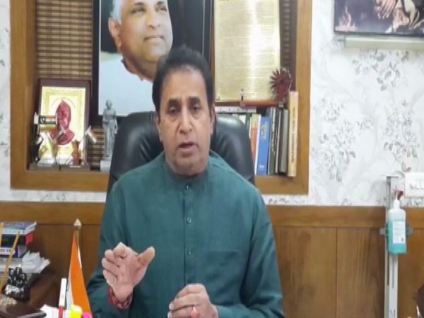 Maharashtra Home Minister Anil Deshmukh speaking to reporters on Sunday. Photo/ANI