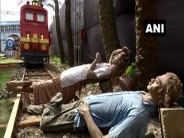 Visual from the pandal set up in Kolkata. Photo/ANI