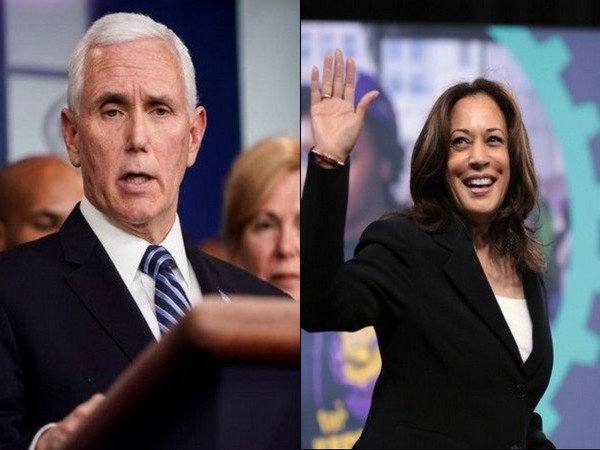 US Vice President Mike Pence and US Vice President candidate Kamala Harris