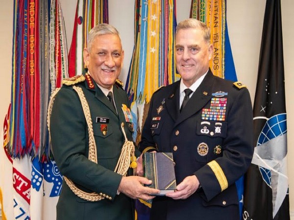 India's first CDS, General Bipin Rawat with US Joint Chiefs of Staff Chairman Gen Mark Milley.
